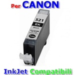 Cartuccia 2933B001 CLI-521BK CLI-821B/CLI-521B/BCI-321B/CLI-221B Nero Compatibile x Pixma IP3600 / 4600