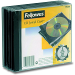 5x Custodia Jewel Case CD Clear 1 pst Fellowes 98305
