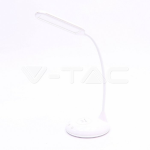 V-TAC VT-7705 LAMPADA DA TAVOLO/SCRIVANIA LED 4W MULTIFUNZIONE CON STAZIONE DI RICARICA WIRELESS COLORE BIANCO - SKU 8605