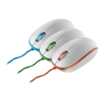 MEDIACOM BX50 USB Color Mouse - Mouse - ottica - cablato - USB - bianco/blu, bianco/verde, bianco/arancione