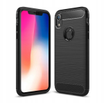 Custodia Forcell Carbon Nero Apple iPhone XR 6.1'' A1984 Ultra Protettiva