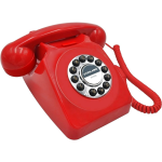 Telefono da Casa a Filo Vintage Majestic Max 253 Rosso
