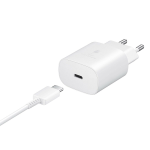 CARICABATTERIE DA RETE 25W USB TYPE-C CON CAVO USB TYPE-C 1M INCLUSO ORIGINALE SAMSUNG EP-TA800XWEGWW BIANCO