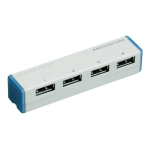 MEDIACOM Mini HUB USB 2.0 - Hub - 4 x USB 2.0 - desktop