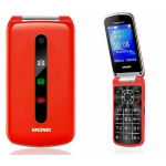 Telefono Cellulare Brondi PRESIDENT Rosso DUAL SIM 240x320 Fotocamera Maxi Display