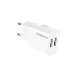 MEDIACOM CHARGER CARICATORE MURO 2XUSB 5V 2.4A 12W MD-A100