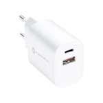 FORCELL Caricabatteria da rete - 3A 30W con due porte: USB C e USB A con ricarica PD e QC 4.0