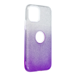 Custodia TPU Forcell Shining Brillantinata Trasparente / Viola per iPhone 11 Pro 5.8" A2215