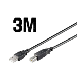 Cavo Stampante USB 2.0 A/B Maschio/Maschio Nero da A maschio a B maschio 3 mt Xtreme 72219