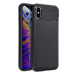 Custodia Forcell Carbon Premium Nero Apple iPhone X / XS 5.8" A1920 Ultra Protettiva