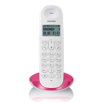 Telefono Cordless Brondi Lotus Bianco / Magenta Cordless Eco Dect GAP Fino a 5 Portatili Collegabili