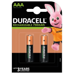 1 Blister 2 batterie Ricaricabili HR03 / DX2400 AAA 1,2v 750mAh Duracell