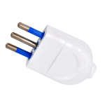 Spina volante italiana 2P+T 10A (attacco piccolo) 250V Bianca 