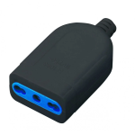 Presa volante 2P+T 10/16A (bivalente) Bipasso Nero Techly