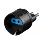 TRUSTECH SL1006N PRESA ADATTATORE CON SPINA 10A PRESA 2P-T 10A SCHUKO BLACK