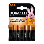 1 Blister 4 batterie Alkaline Stilo AA MN1500 LR6 Stilo 1,5v Duracell Plus Power Boost