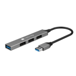Hub USB-A 3.2 a 4 porte USB-A Slim in Metallo Techly