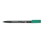 10 Pennarelli Indelebili STAEDTLER (F) Colore Verde Ago 0,6 mm Con Cappuccio