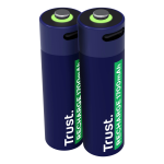 Batteria ricaricabile Trust 25584 3.7V 1700mAh AA Blu/Verde 2pz