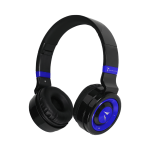Techmade Cuffie Senza Filo Over-Ear con Microfono Incorporato Radio MicroSD Blu