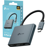 TP-Link UH3020C Hub USB-C 3 in 1, 1x HDMI 4K@60Hz, 1 USB-C PD Fast 100 W, 1x USB-A 3.0 SuperSpeed a 5 Gb