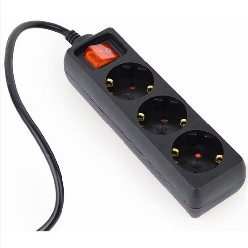 MULTIPRESA PER UPS 3 SHUKO, 16 A, PLUG C14, CAVO 0.6MT BK TECHMADE GEMBIRD 