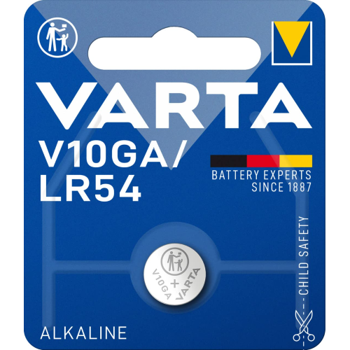 1 Batteria bottone 1,5v (V10GA) LR54, LR1130, 189, KA54 Varta