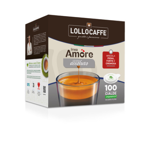 LolloCaffè Box Amore Assoluto - 100 Cialde Compatibili ESE 44mm