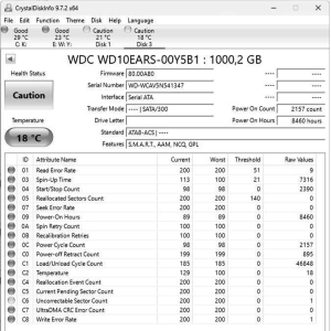 HDD Hard Disk Western Digital WDC WD10EARS-00Y5B1 SATA 3.5" 1000GB USATO