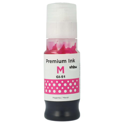 Canon GI-51M, Resa elevata, Flacone d'inchiostro COMPATIBILE Magenta 70ml