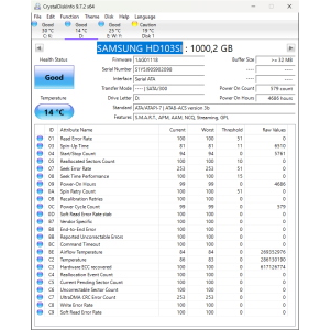 Hard-Disk 3.5" HDD SATA 1.0 TB 1000GB Samsung HD103SI (sn S1Y5J90S902098) 