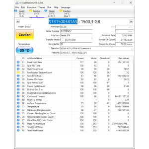 Hard-Disk 3.5" HDD SATA 1.5TB 1500GB Seagate ST31500341AS (sn 9VS39M32)