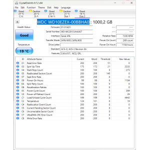 Hard-Disk 3.5" HDD SATA 1000GB 1.0TB WD WD10EZEX-00BBHA0 (sn WCC6Y2UHAX07)