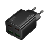 HOCO N56 - CARICABATTERIE DA RETE 30W - 2*USB-C E 2*USB-A - NERO