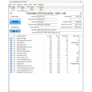 Hard-Disk 3.5" HDD SATA 500GB Toshiba DT01ACA050 (sn 54LR7E3AS) 