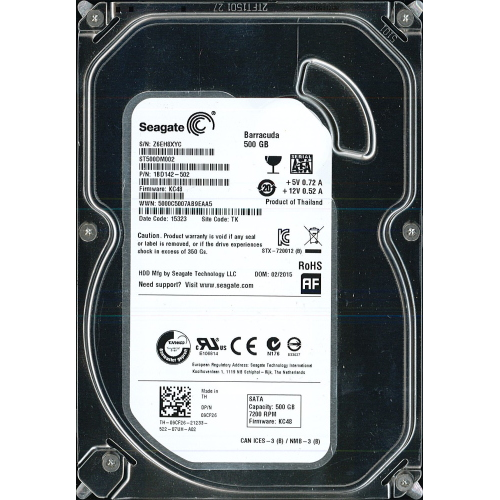 Hard-Disk 3.5" HDD SATA 500GB Seagate ST500DM002-1BD142 (sn Z6EH8XYC) 