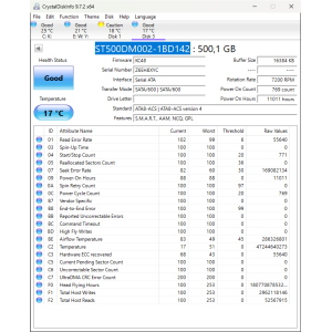 Hard-Disk 3.5" HDD SATA 500GB Seagate ST500DM002-1BD142 (sn Z6EH8XYC) 