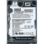 Hard-Disk 2.5" HDD SATA 500GB WD Scorpio BK WD5000BPKT-00PK4T0 (sn WXL1E91AZPEZ) 