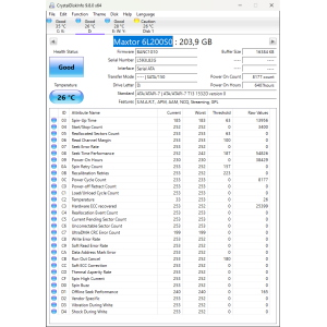 Hard-Disk 3.5" HDD SATA 200GB Maxtor DiamondMax 10 6L200S0 (sn L593L82G) 