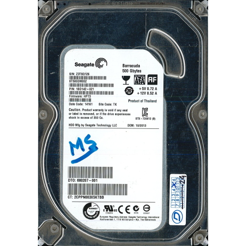 Hard-Disk 3.5" HDD SATA 500GB Seagate Barracuda ST500DM002-1BD142 (sn Z3TSQ126) 