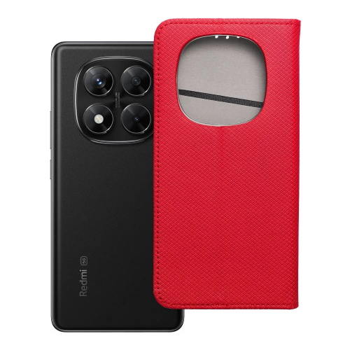 SMART CASE Custodia a libro per XIAOMI Redmi Note 14 PRO 5G / 14 PRO PLUS 5G rosso