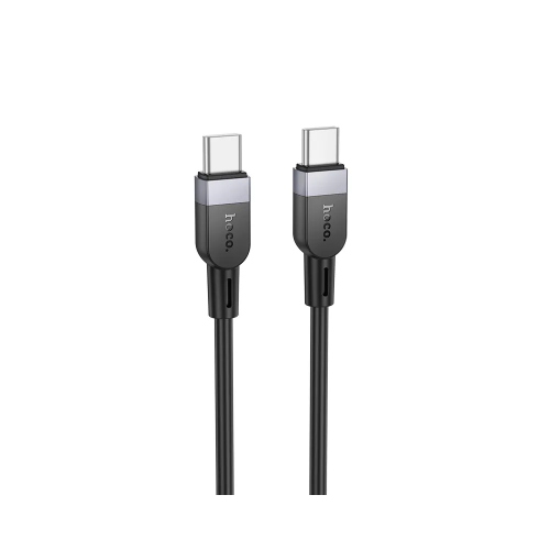 Silicone Cable Cavo caricabatteria USB C to USB C Hoco 3A 60W 2metri X109 black