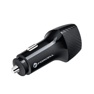Caricabatteria da auto Type C 3.0 PD20W + USB QC3.0 18W 5A CC50-1A1C nero (Totale 38W)