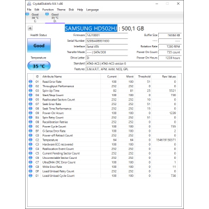 Hard-Disk 3.5" HDD SATA 500GB Samsung HD502HJ (sn S20BJA0B931630) [MS]