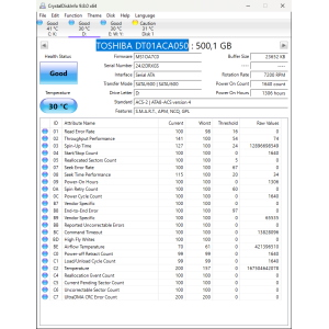Hard-Disk 3.5" HDD SATA 500GB Toshiba DT01ACA050 (sn 24J2DRXGS) [MS] 