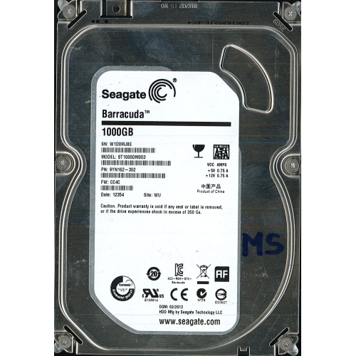 Hard-Disk 3.5" HDD SATA 1000GB (1.0TB) Seagate ST1000DM003-9YN162 (sn W1D0MJBE) [MS] 