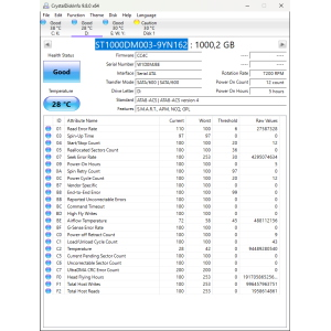 Hard-Disk 3.5" HDD SATA 1000GB (1.0TB) Seagate ST1000DM003-9YN162 (sn W1D0MJBE) [MS] 