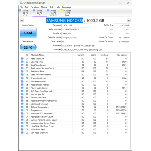 Hard-Disk 3.5" HDD SATA 1000GB (1TB) Samsung HD103SI (sn S1Y5J9GZ401972) [MS] 