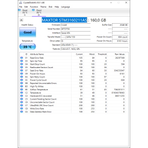 Hard-Disk 3.5" HDD SATA 160GB Maxtor STM3160211AS (sn 6PT3TTJX) [MS] 