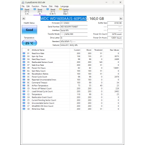 Hard-Disk 3.5" HDD SATA 160GB WDC WD1600AAJS-60PSA0 (sn WCAP91764867) [MS] 